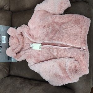 Kids Tales Pink Bear Fleece Jacket